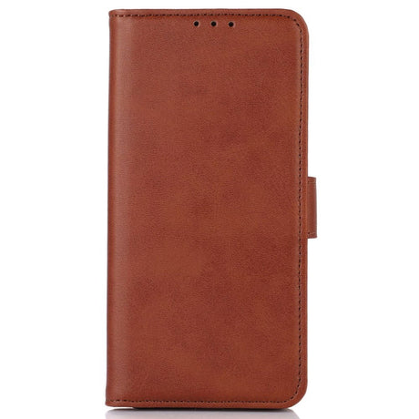 iPhone 14 Kunst Læder Cover m. Pung - Brun
