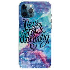 iPhone 14 Pro Fleksibelt Plastik Cover - "Never Stop Dreaming"