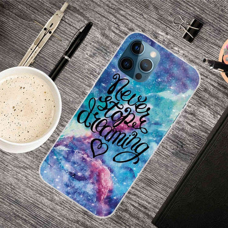 iPhone 14 Pro Fleksibelt Plastik Cover - "Never Stop Dreaming"