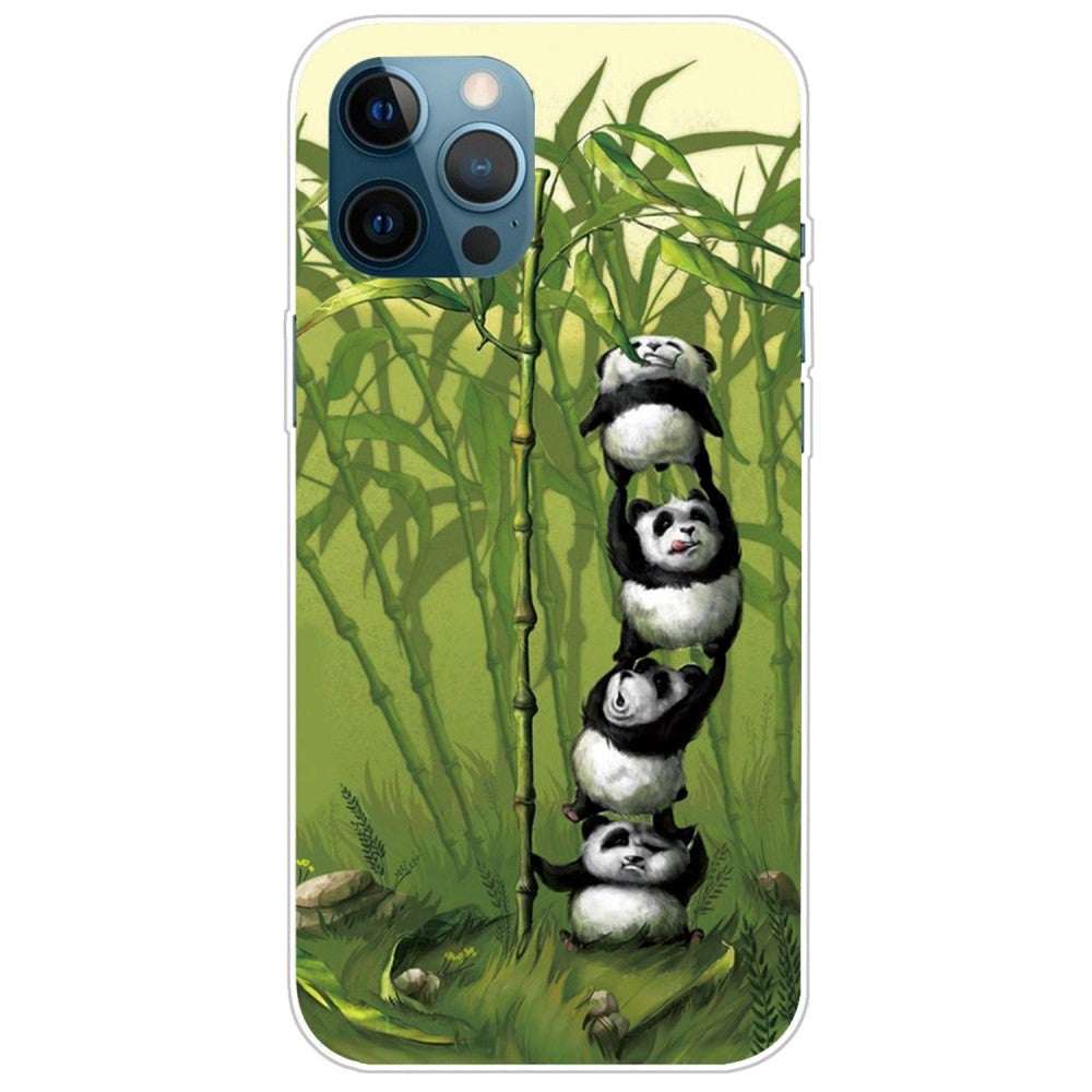 iPhone 14 Pro Fleksibelt Blødt Plastik Cover - Pandaer