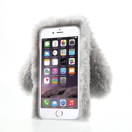 iPhone 6 / 6s Kanin Pels Cover - Grå