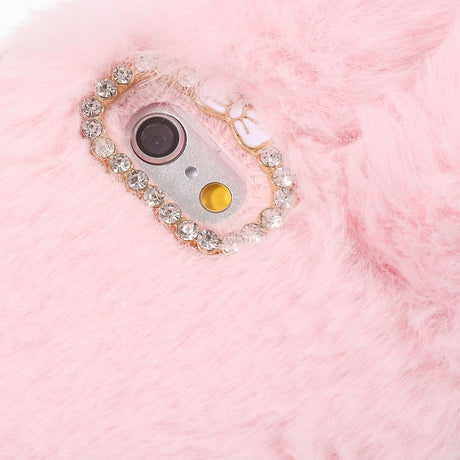 iPhone 6 / 6s Kanin Pels Cover - Pink