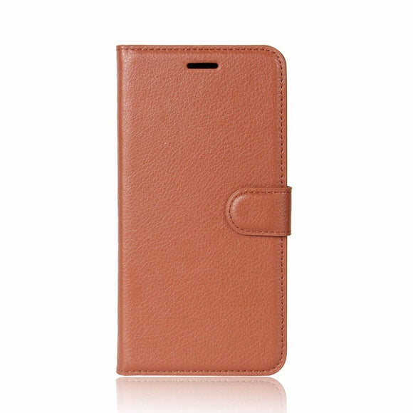 iPhone X / Xs Læder Cover m. Pung Soft Pouch Brun
