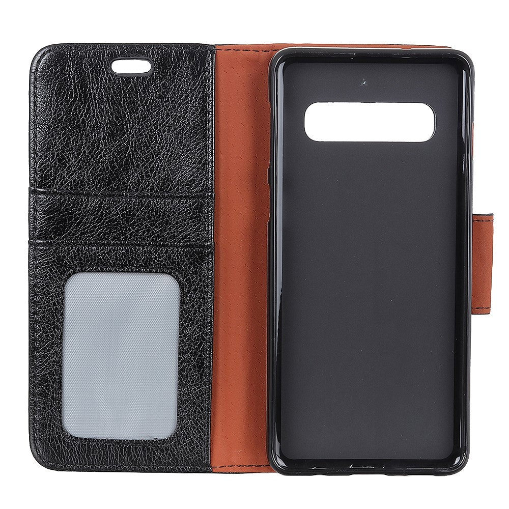 Samsung Galaxy S10e Klassisk Læder Cover m. Pung Sort