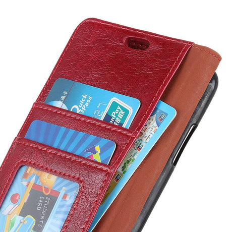 Samsung Galaxy S10e Klassisk Læder Cover m. Pung Rød