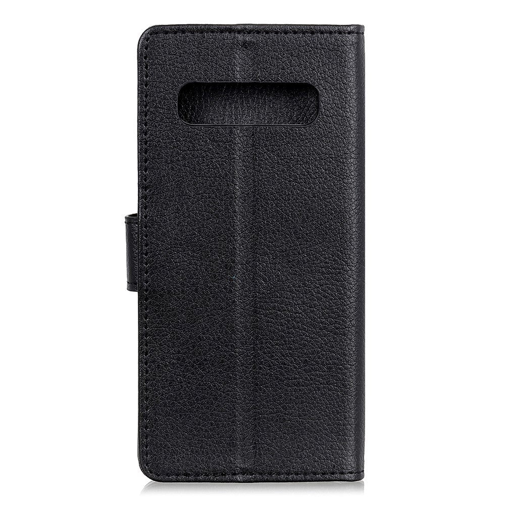 Samsung Galaxy S10+ (Plus) Soft Pouch Læder Cover m. Pung Sort