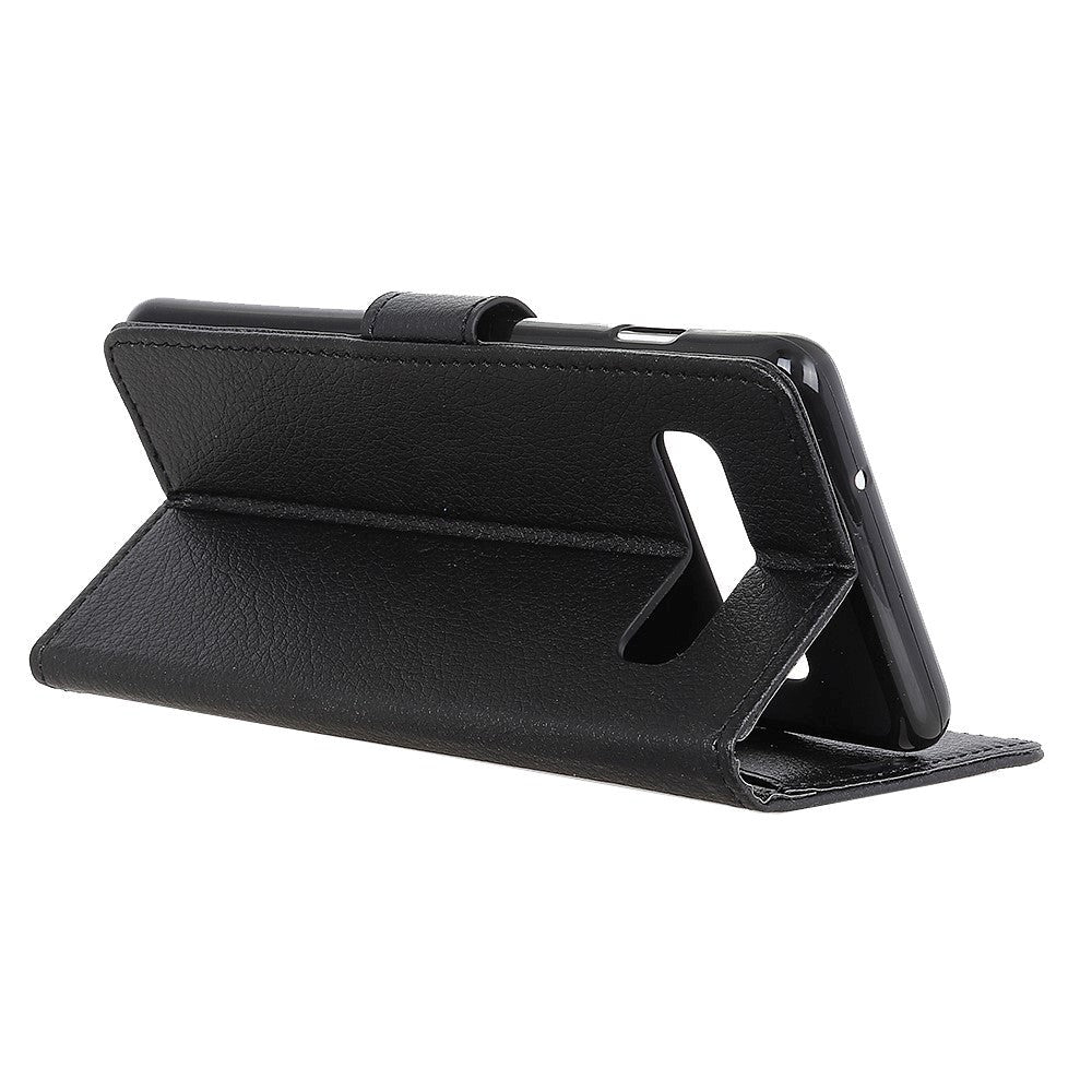 Samsung Galaxy S10+ (Plus) Soft Pouch Læder Cover m. Pung Sort