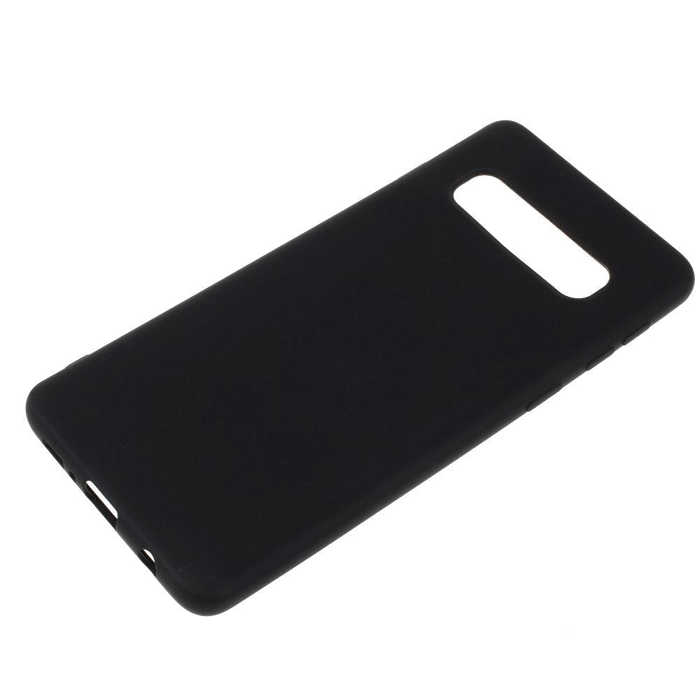Samsung Galaxy S10 Mat Silikone Cover - Sort