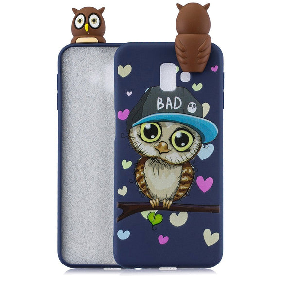 Samsung Galaxy J6+ (Plus) Fleksibelt Plastik Cover 3D Ugle