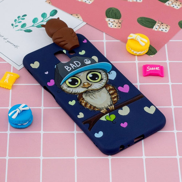 Samsung Galaxy J6+ (Plus) Fleksibelt Plastik Cover 3D Ugle
