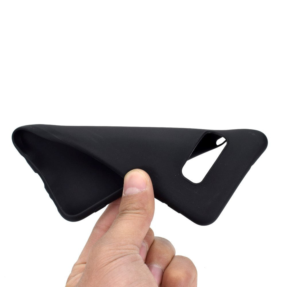 Samsung Galaxy S10e Mat Fleksibelt Plastik Cover - Sort