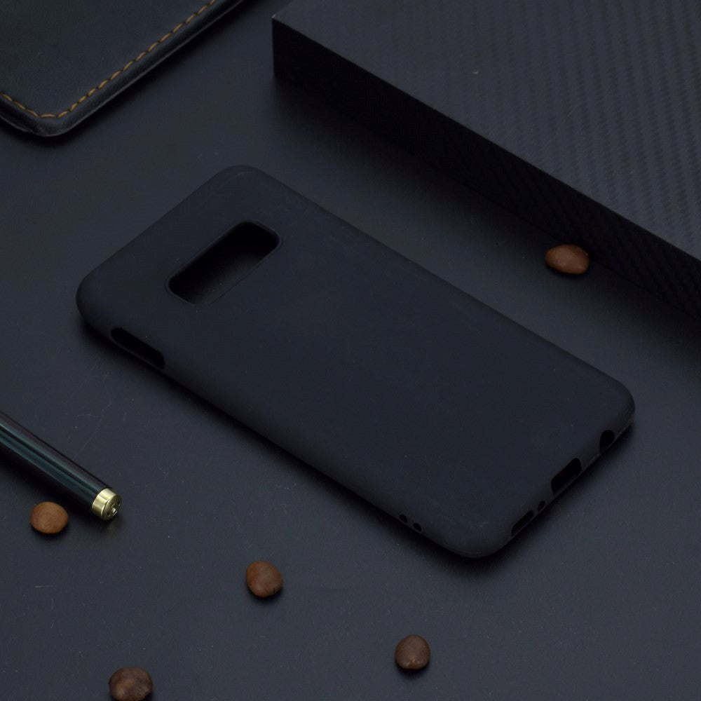 Samsung Galaxy S10e Mat Fleksibelt Plastik Cover - Sort