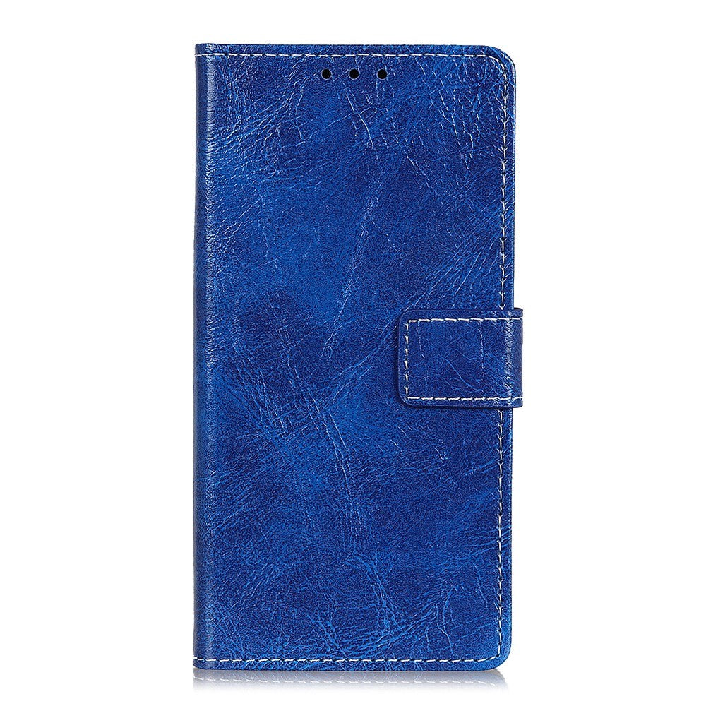 Samsung Galaxy A40 Læder Flip Cover m. Pung - Blå