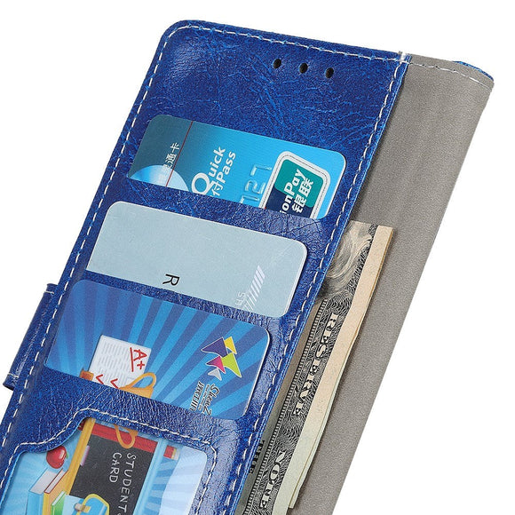 Samsung Galaxy A40 Læder Flip Cover m. Pung - Blå