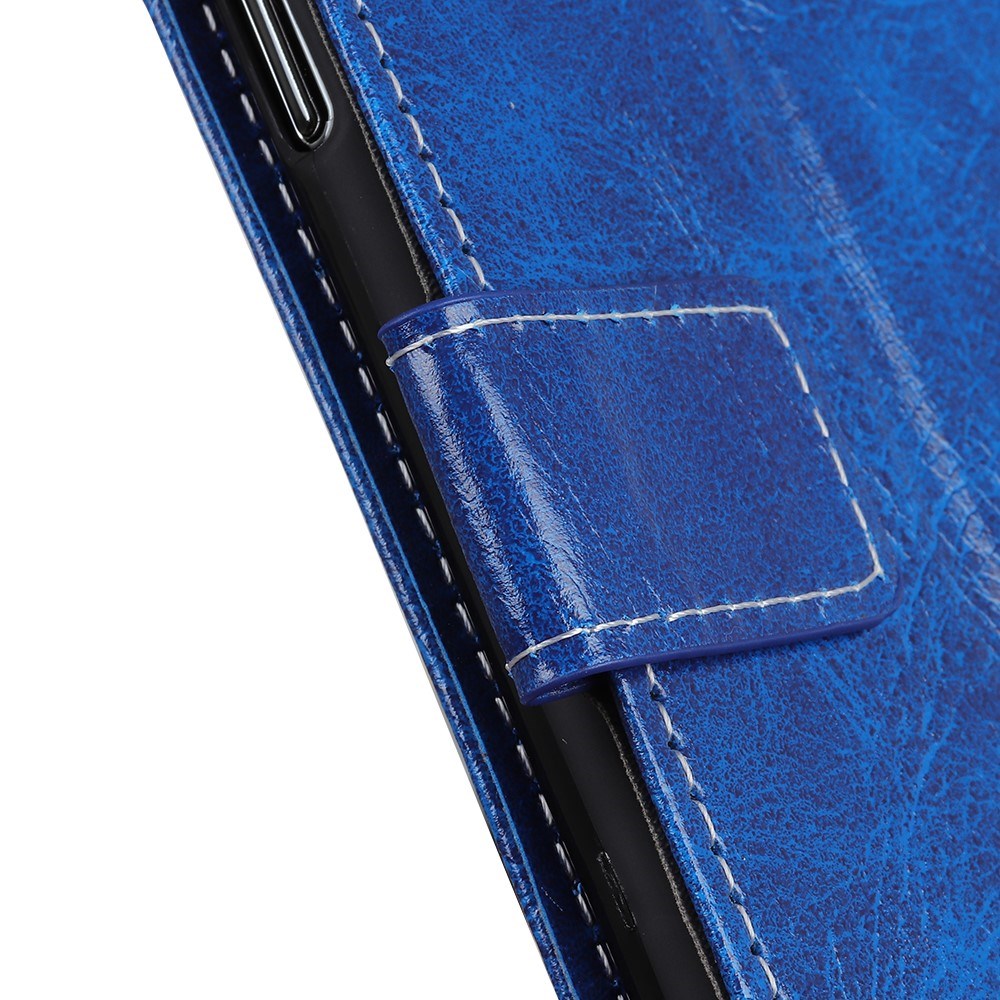 Samsung Galaxy A40 Læder Flip Cover m. Pung - Blå