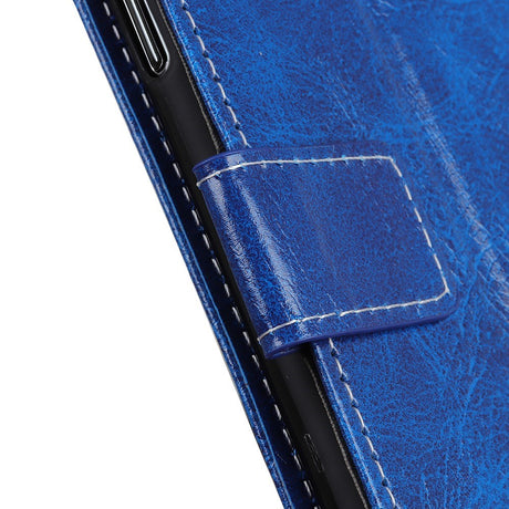 Samsung Galaxy A40 Læder Flip Cover m. Pung - Blå