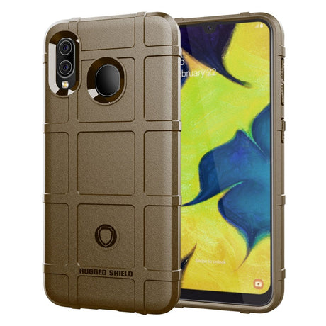 Samsung Galaxy A30 Rugged Shield Cover - Brun