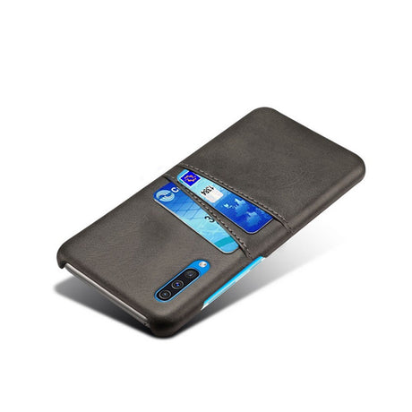 EIDERWOOD Samsung Galaxy A30s / A50 Læderbelagt Plastik Cover m. Kortholder - Sort