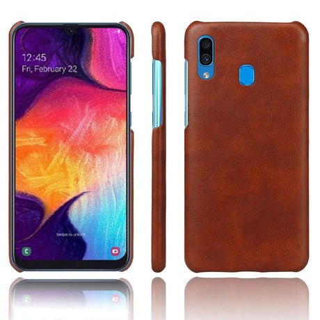 Samsung Galaxy A30 Læder Cover - Brun