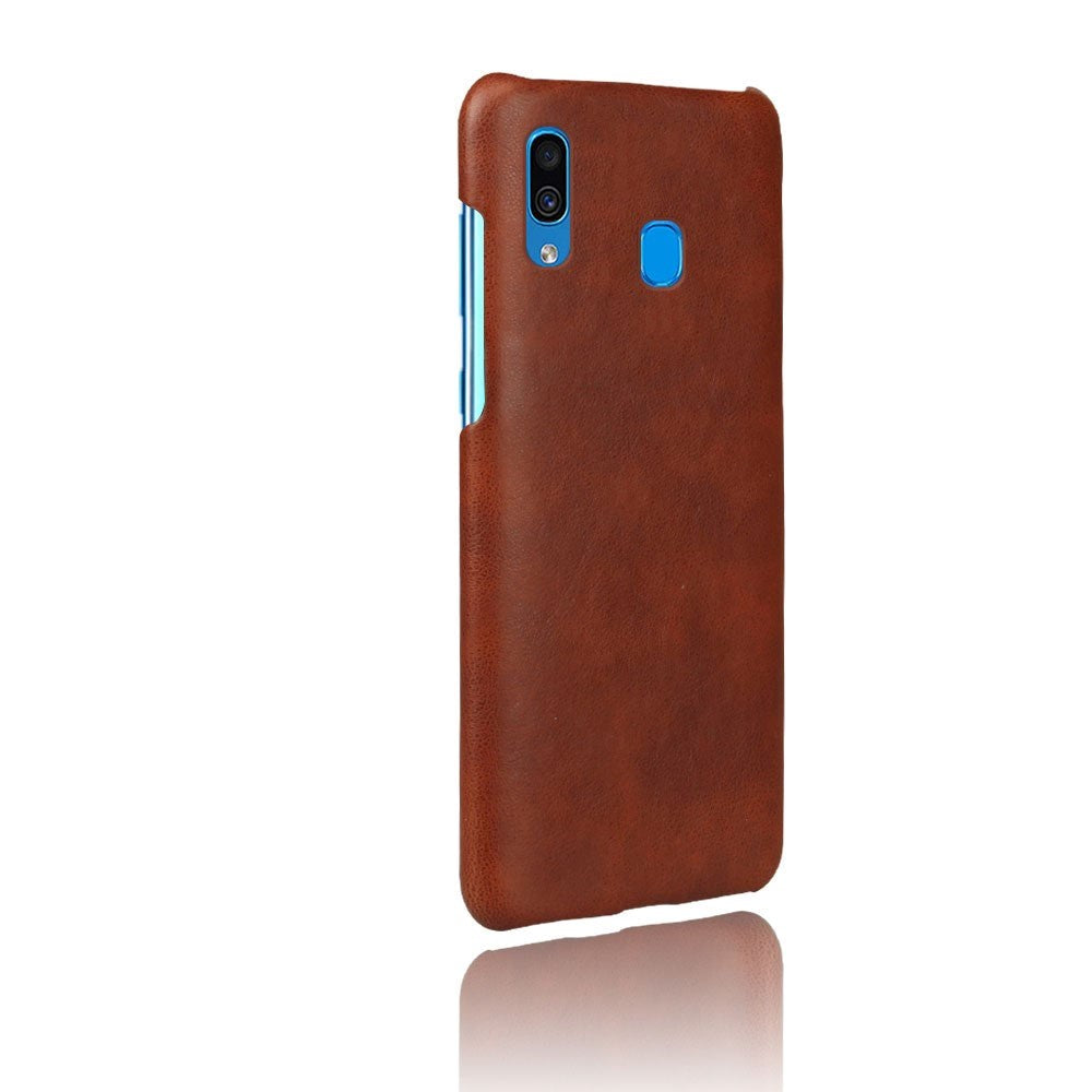 Samsung Galaxy A30 Læder Cover - Brun