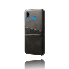 Samsung Galaxy A30 Læder Cover m. Kortholder - Sort