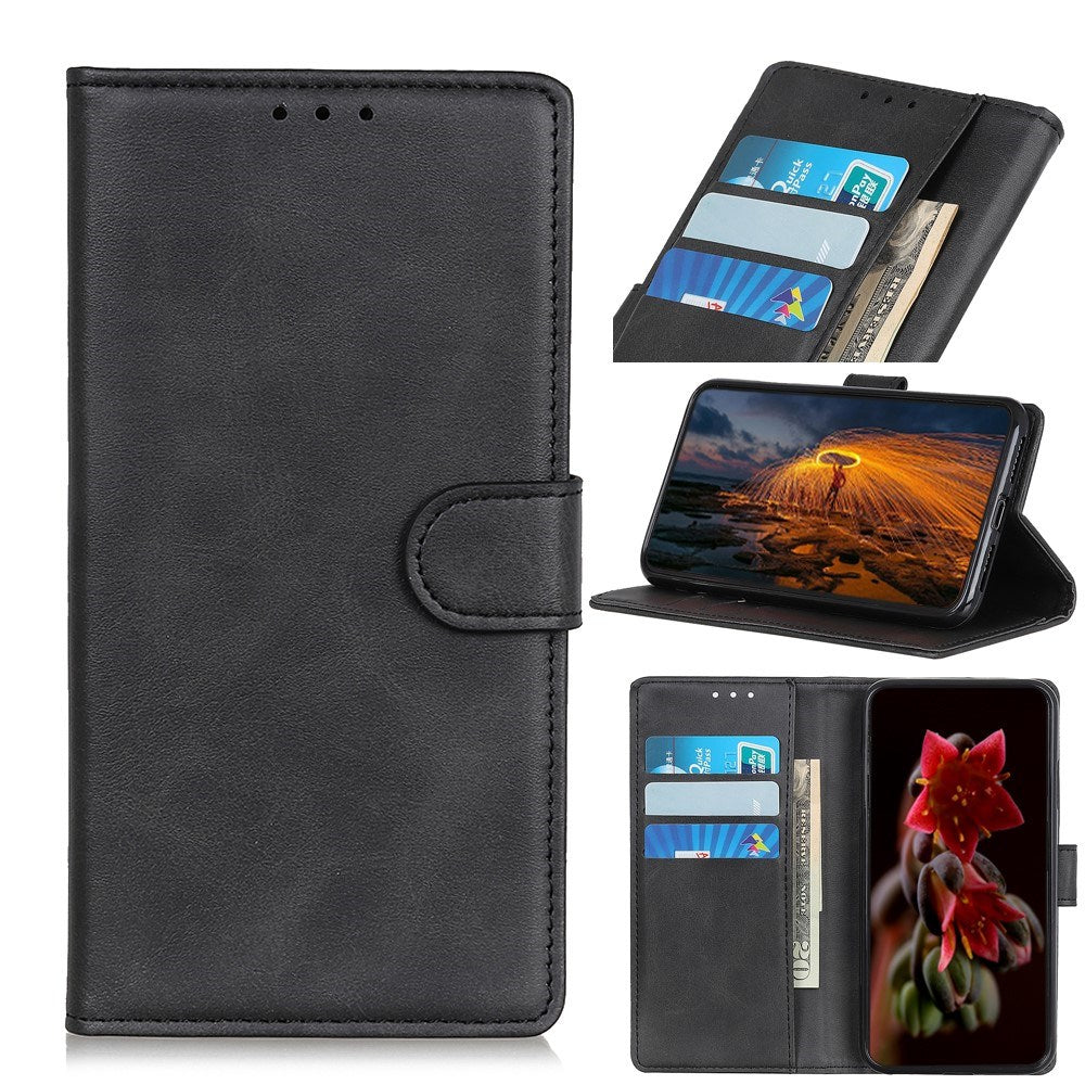 EIDERWOOD Samsung Galaxy A30s / A50 Kunstlæder Flip Cover m. Kortholder & Ståfunktion - Sort