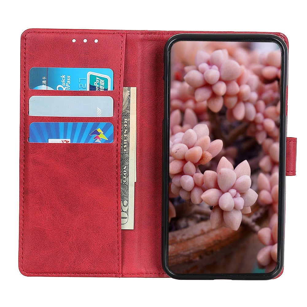EIDERWOOD Samsung Galaxy A30s / A50 Kunstlæder Flip Cover m. Kortholder & Ståfunktion - Rød
