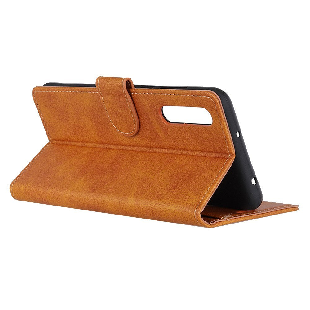 EIDERWOOD Samsung Galaxy A30s / A50 Kunstlæder Flip Cover m. Kortholder & Ståfunktion - Brun