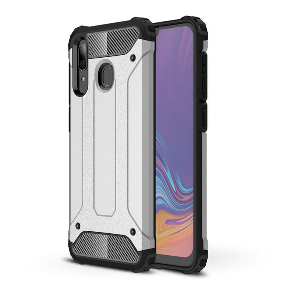 Samsung Galaxy A30 Heavy Duty Håndværker Cover - Sølv
