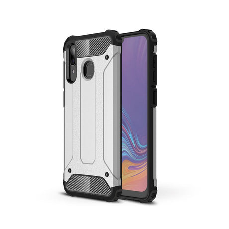Samsung Galaxy A30 Heavy Duty Håndværker Cover - Sølv