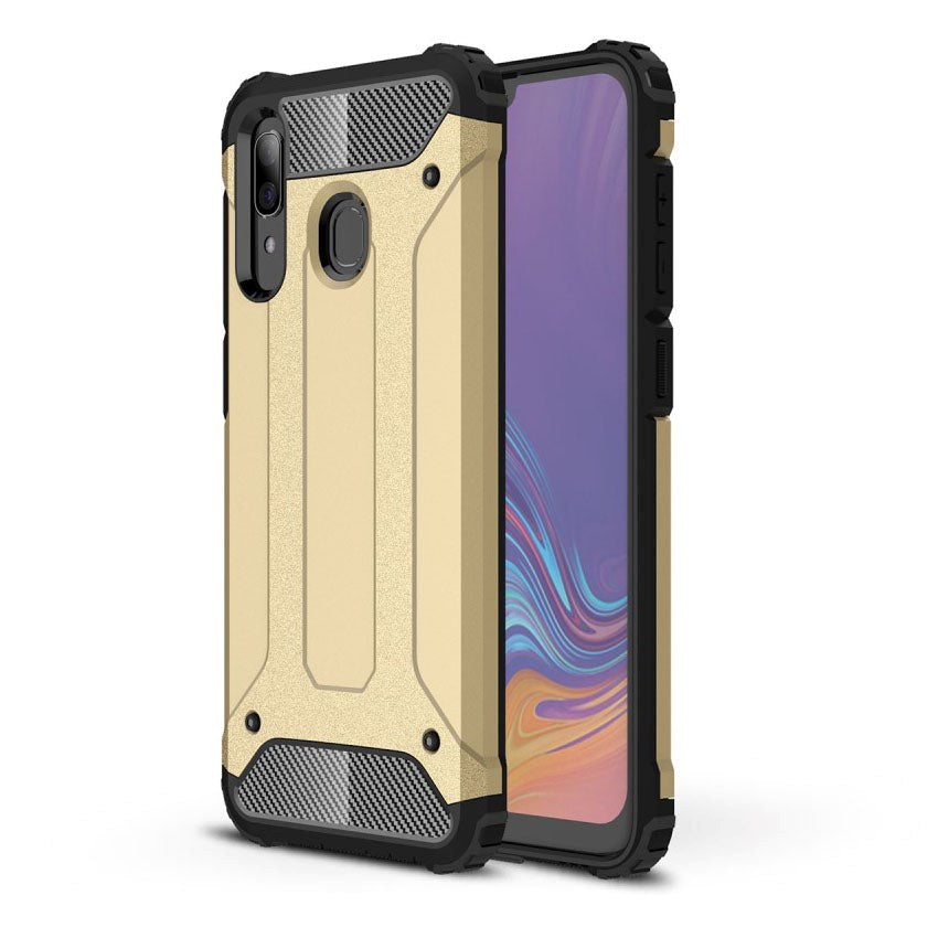 Samsung Galaxy A30 Heavy Duty Håndværker Cover - Guld