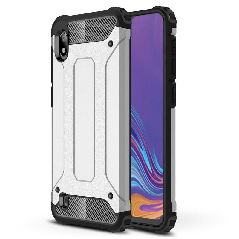 Samsung Galaxy A10 Heavy Duty Håndværker Cover - Sølv