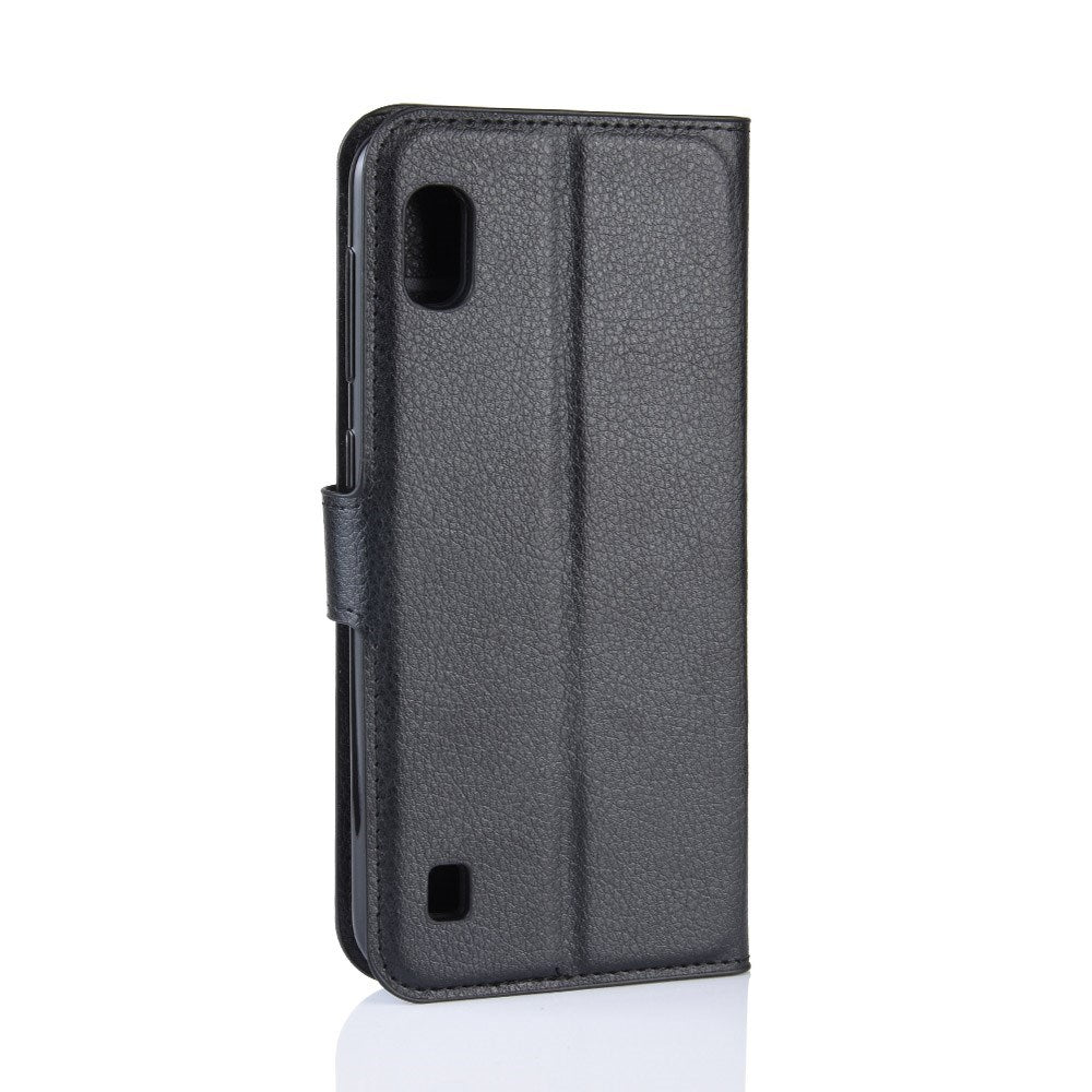 EIDERWOOD Samsung Galaxy A10 Litchi Kunstlæder Cover m. Pung - Sort