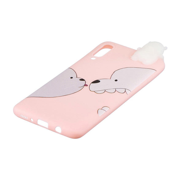 Samsung Galaxy A70 Fleksibelt Plastik Cover 3D Bjørne