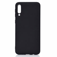 Samsung Galaxy A70 Mat Fleksibelt Plastik Cover - Sort