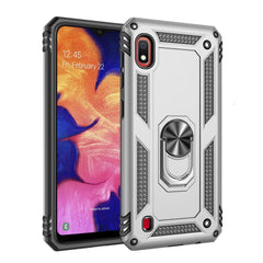 Samsung Galaxy A10 Håndværker Cover m. Stander & 360⁰ Finger Holder - Sølv
