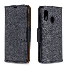 Samsung Galaxy A20e Læder Cover m. Pung & Strop - Sort
