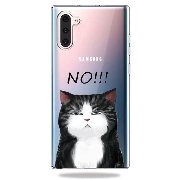 Samsung Galaxy Note 10 Gennemsigtigt Plastik Cover m. Sur Kat