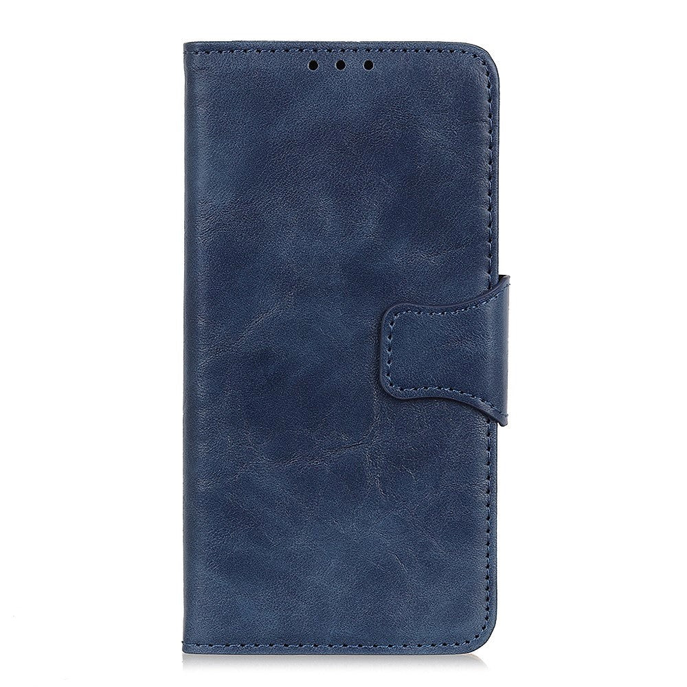 Samsung Galaxy A20s Neutralt Læder Cover m. Pung Blå