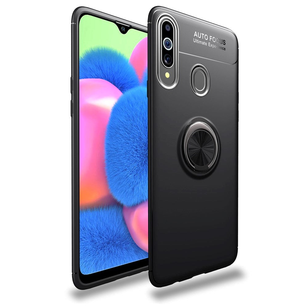Samsung Galaxy A20s Cover m. Magnetisk Kickstand Sort m. Ring