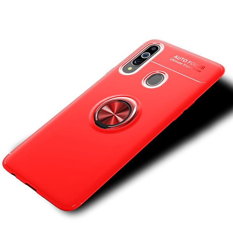 Samsung Galaxy A20s Cover m. Magnetisk Kickstand Rød m. Ring