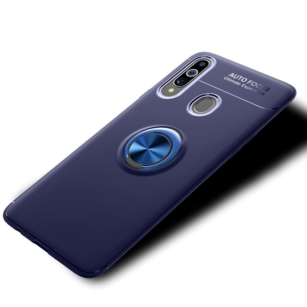 Samsung Galaxy A20s Cover m. Magnetisk Kickstand Blå m. Ring
