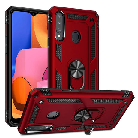 Samsung Galaxy A20s Håndværkercover m. Magnetisk Kickstand - Rød