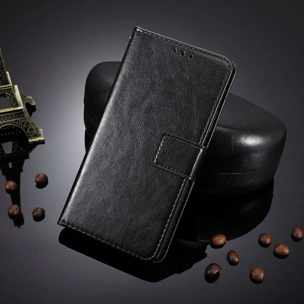 Samsung Galaxy A51 Læder Cover m. Pung & Strop - Sort