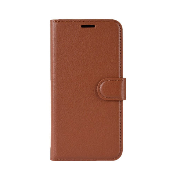 Samsung Galaxy A71 Litchi Læder Cover m. Pung - Brun