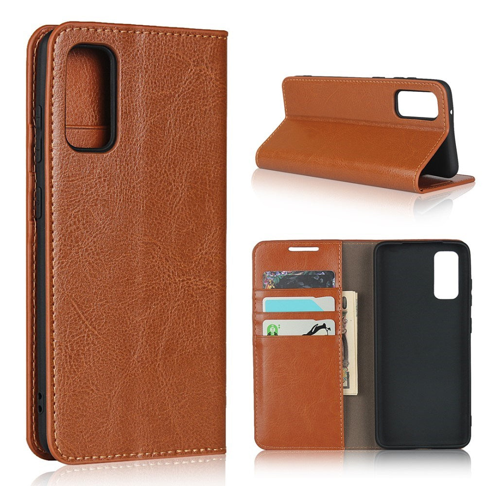 EIDERWOOD Samsung Galaxy S20 Kunstlæder Flip Cover m. Kortholder & Ståfunktion - Brun