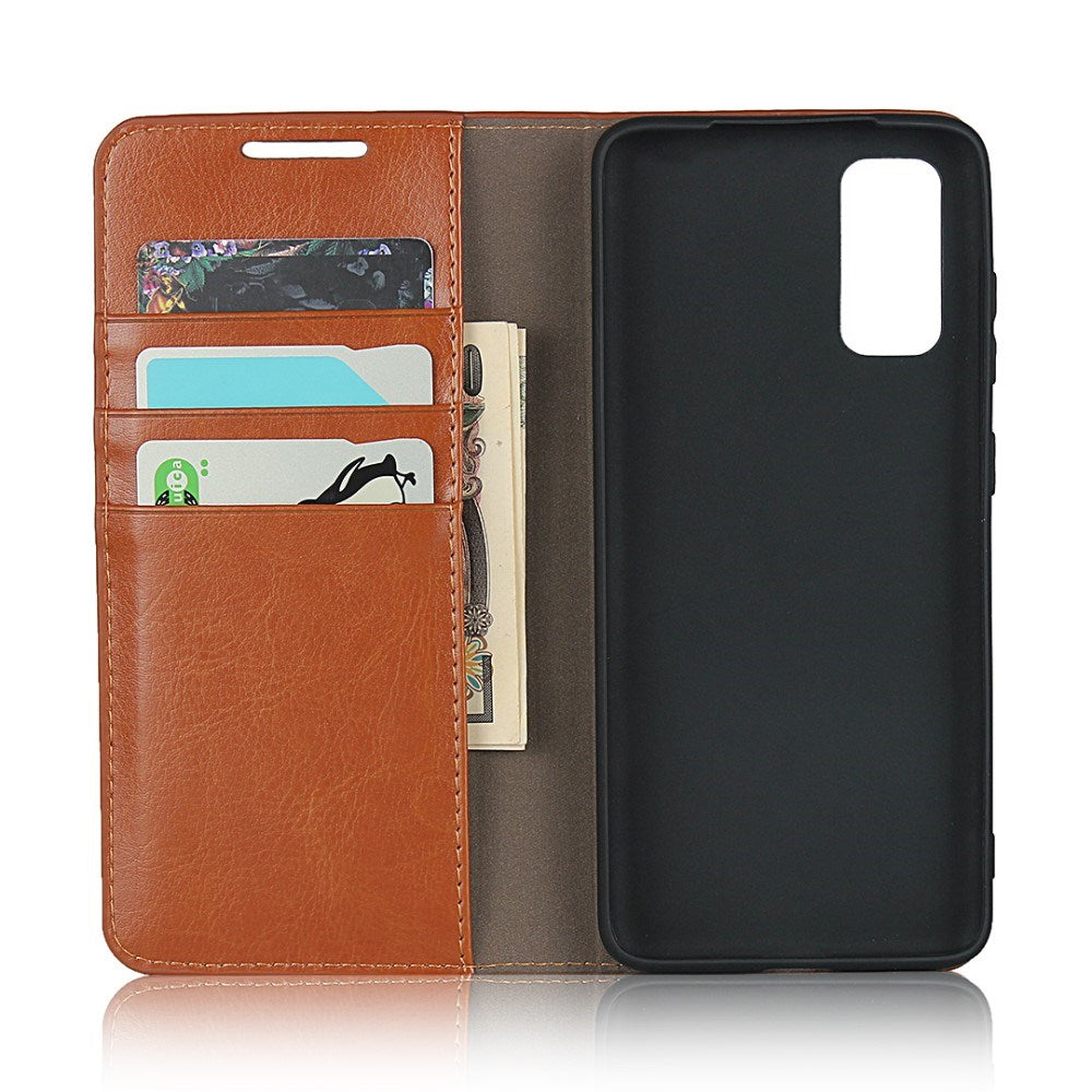 EIDERWOOD Samsung Galaxy S20 Kunstlæder Flip Cover m. Kortholder & Ståfunktion - Brun