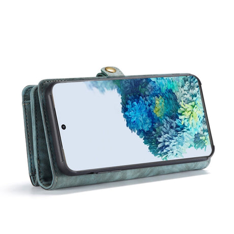 CASEME Samsung Galaxy S20 2-in-1 Retro Læder Cover m. Pung Lysegrøn