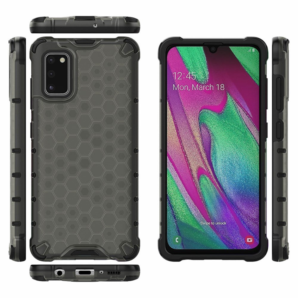 EIDERWOOD Samsung Galaxy A41 Honeycomb Hybrid Cover - Sort