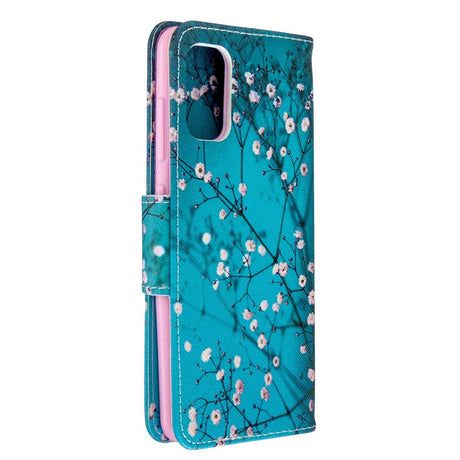 Samsung Galaxy A41 Læder Cover m. Pung - Træ med blomster